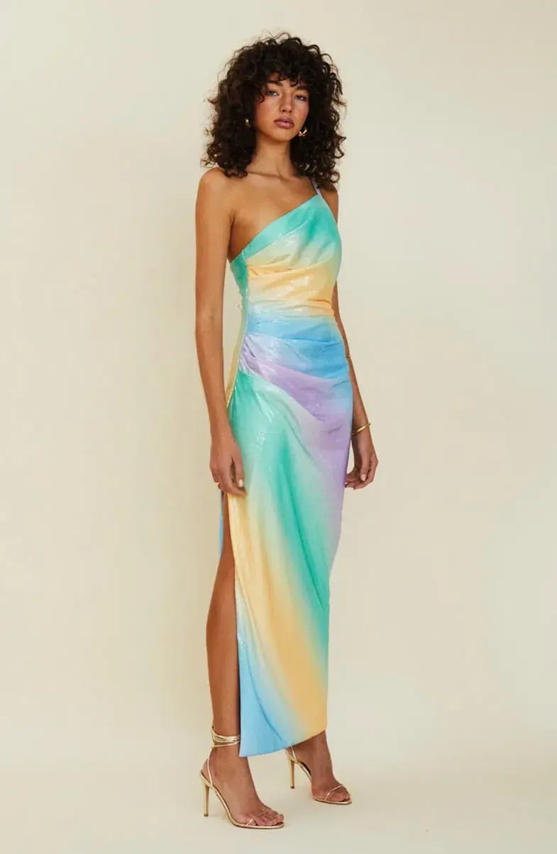 Suboo Ombre One Shoulder Split Maxi Multi Color Size S / AU 8 photo 2
