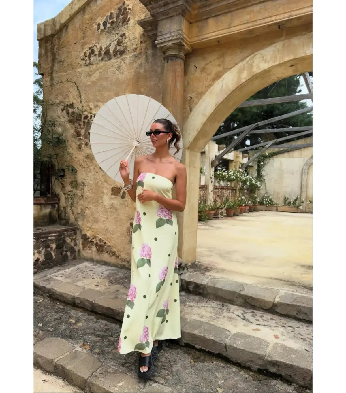Palm Noosa Alessia Portofino Maxi Dress Polka Dot Print Size 12 photo 4