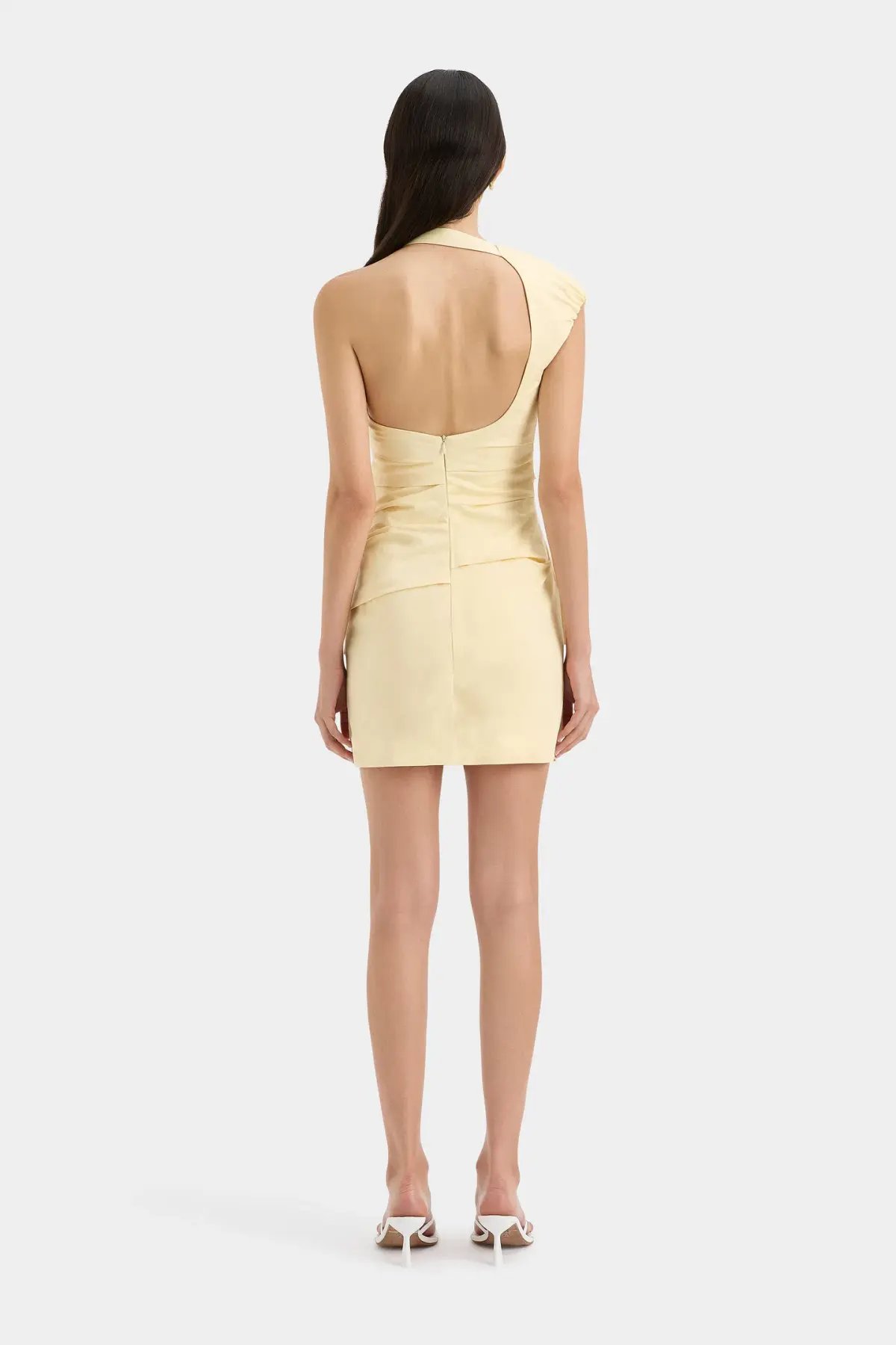 Sir The Label The Azul Gathered Mini Dress in Butter Size 8 photo 2