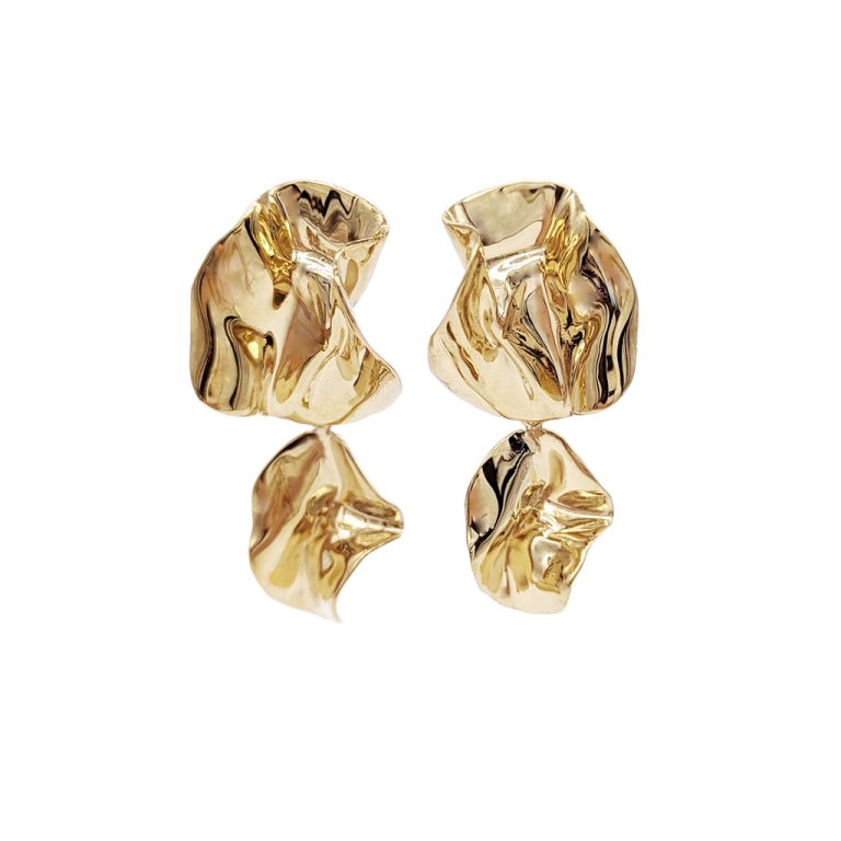 Sterling King The Fold Earrings Gold photo 2