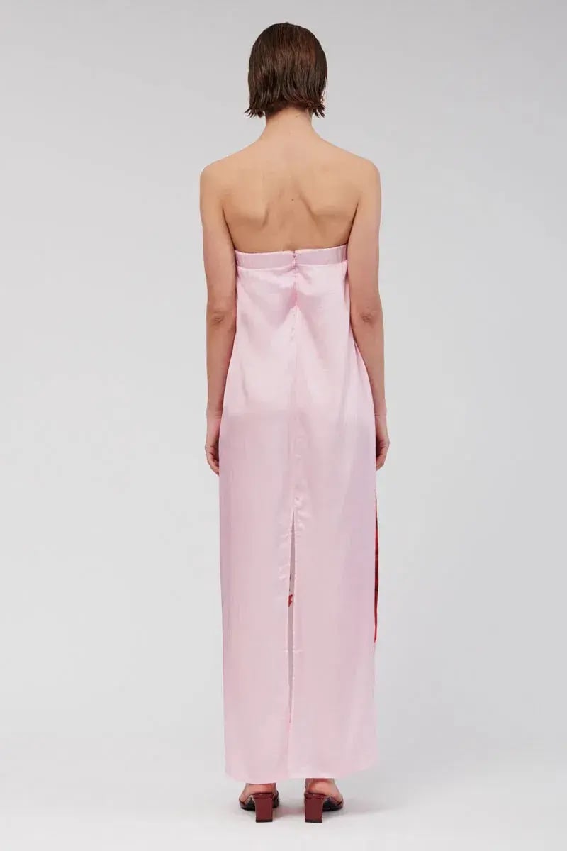 Suboo Emilia Bustier Maxi Dress in Pink Size 10 photo 3