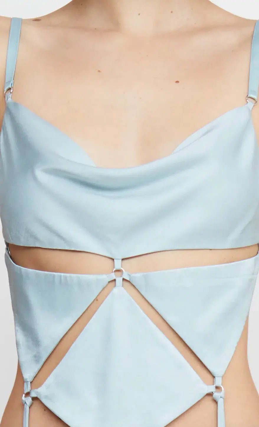 Bec & Bridge Diamond Days Strap Cropped Top & Evangeline Maxi Skirt Set Blue Size 8 / AU 8 photo 5