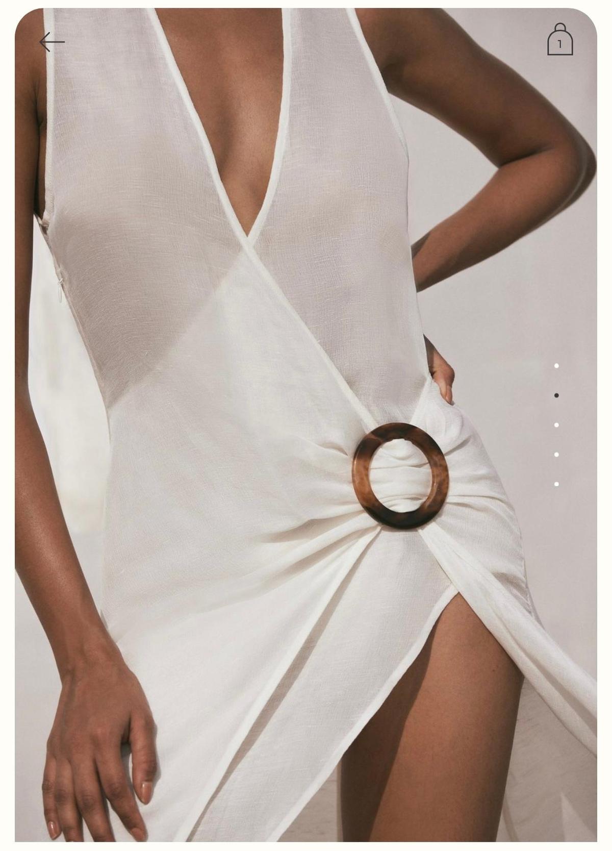 Cult Gaia Solene Off White Cover Up Dress Size S photo 2