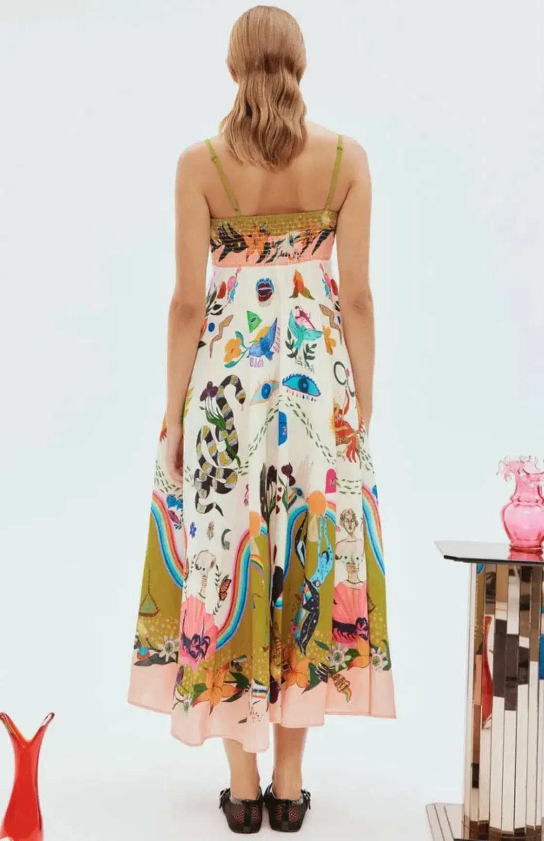 Alemais Evergreen Sundress Print Size 16 photo 3