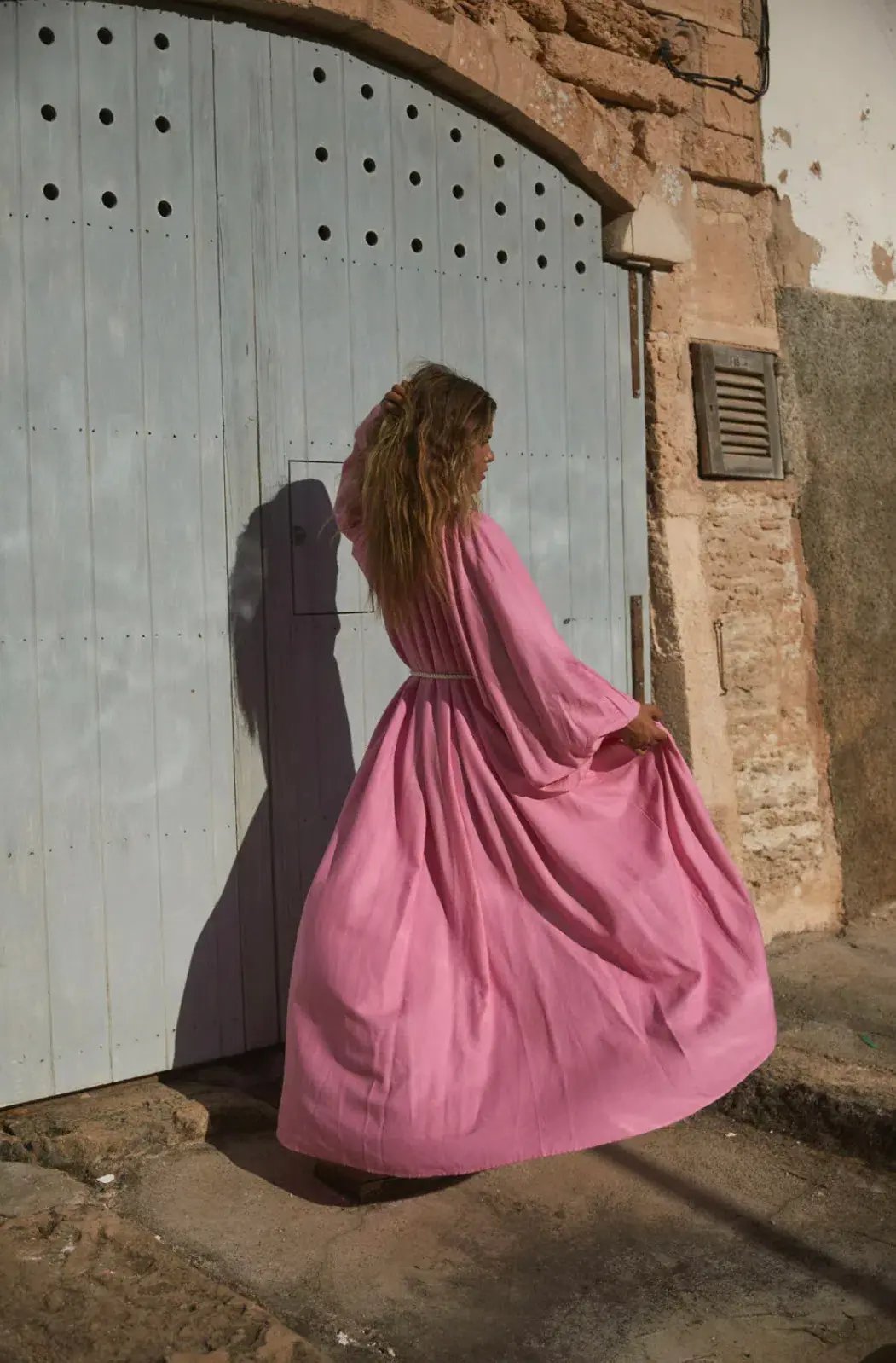 La Boheme Camila Maxi Dress in Begonia Pink One Size photo 2
