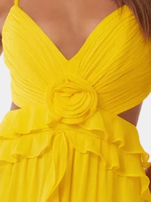 Forever New Harper Ruffle Maxi Dress Daffodil Size 8 photo 5