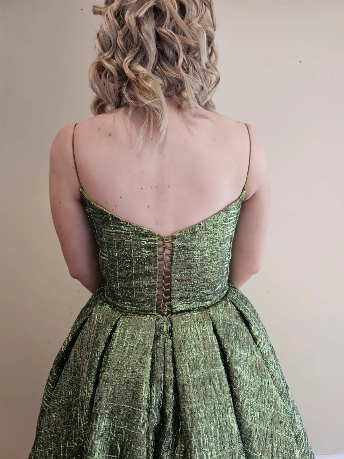 Lia Stubbla Lizard Ball Gown Green Size 12 photo 6