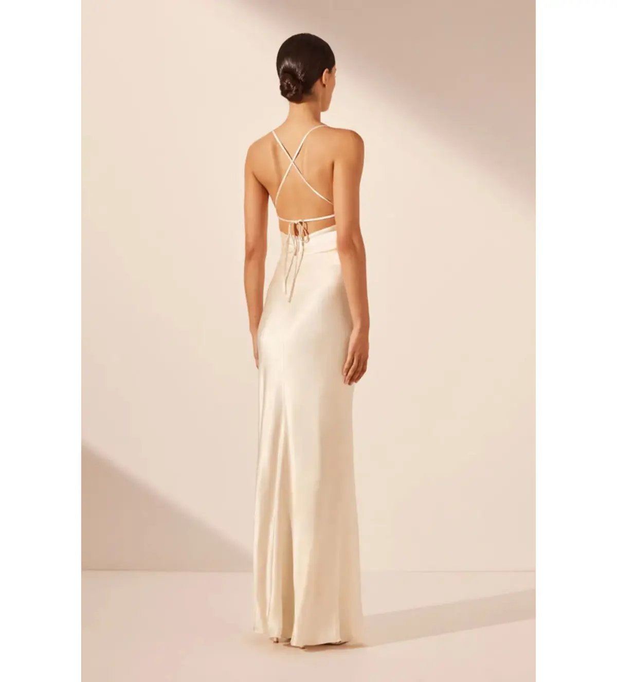Shona Joy La Lune Lace Back Maxi Dress Cream Size XS / AU 6 photo 3