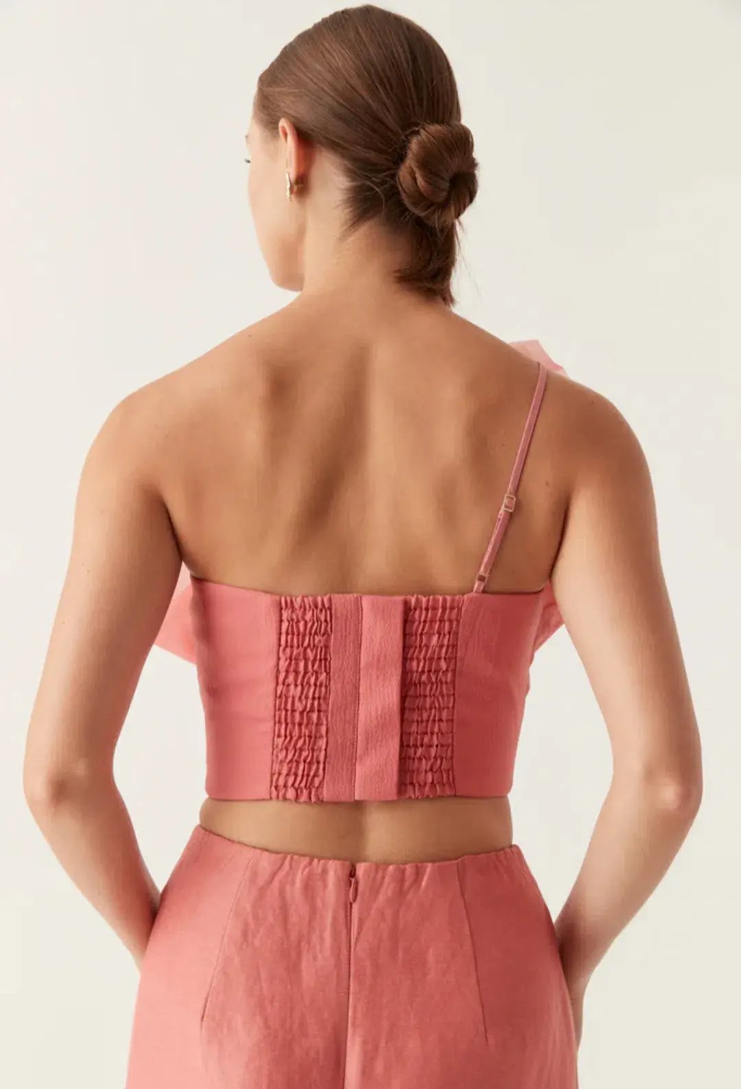 Aje Flame Crop Top and Mary Column Maxi Skirt Set in Guava Pink Size 10 photo 4