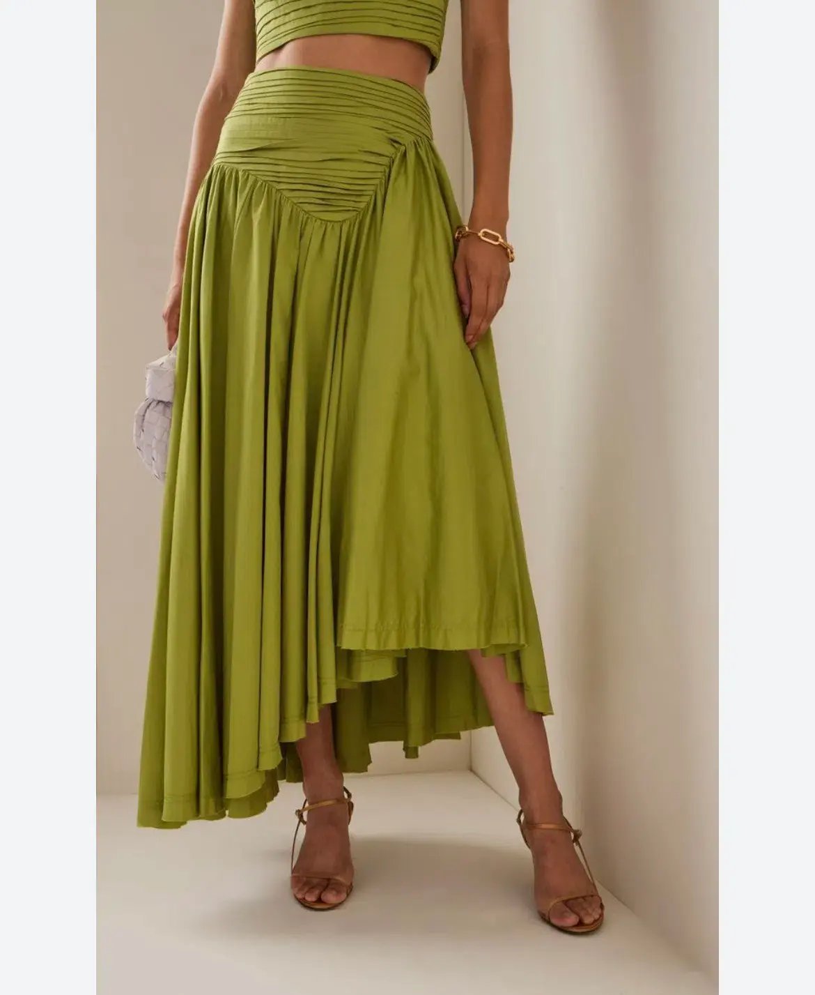 Aje Lenni Crop and Jolie Skirt Verdant Green Size AU 16 photo 2