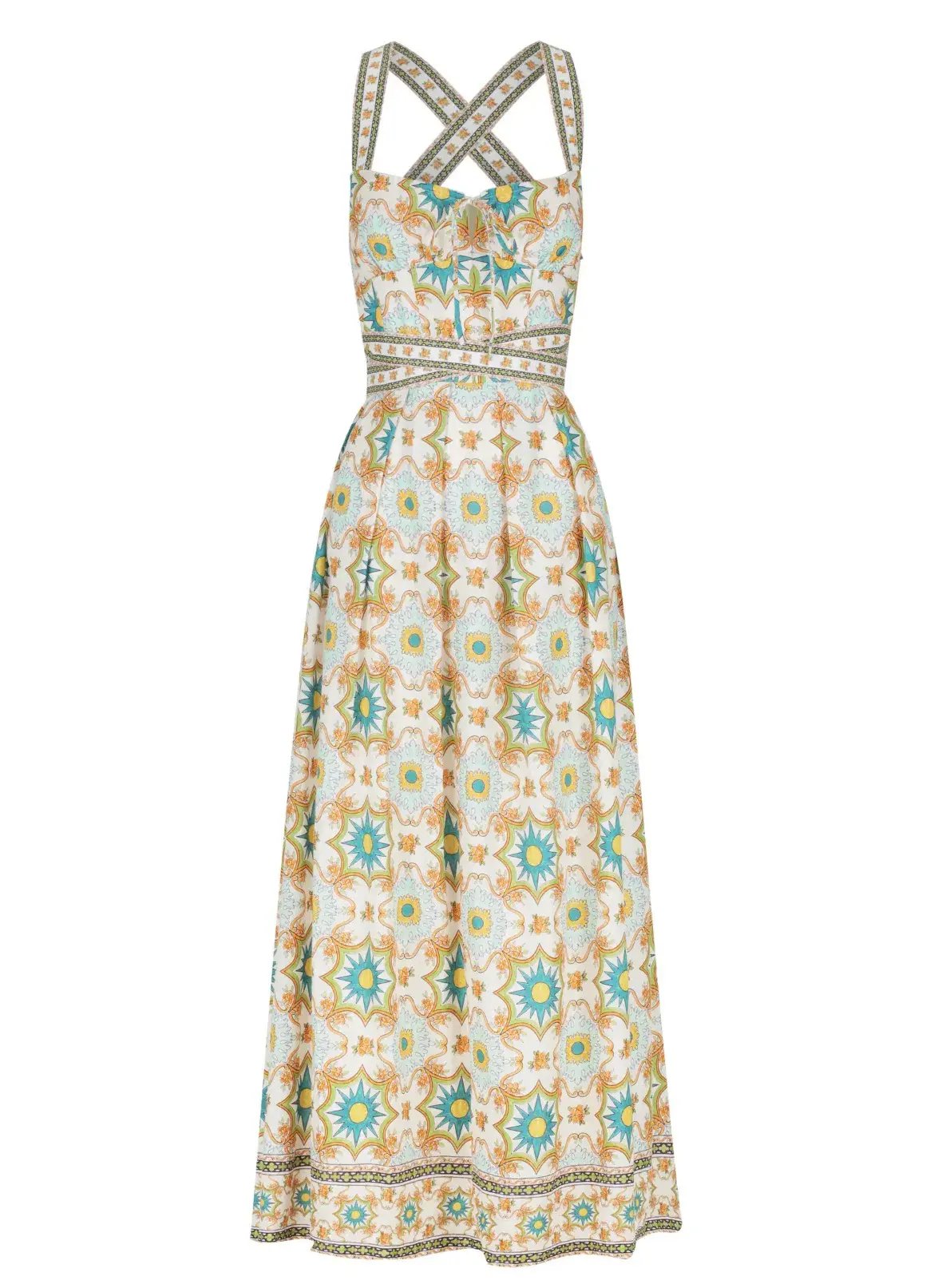 Hansen & Gretel Tulsa Mosaic Maxi Dress Print Size 8 photo 3