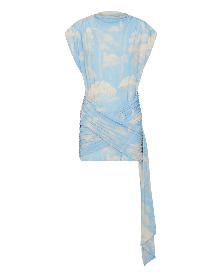 Third Form Aura Draped Mini Dress - Floral Illusion photo 2