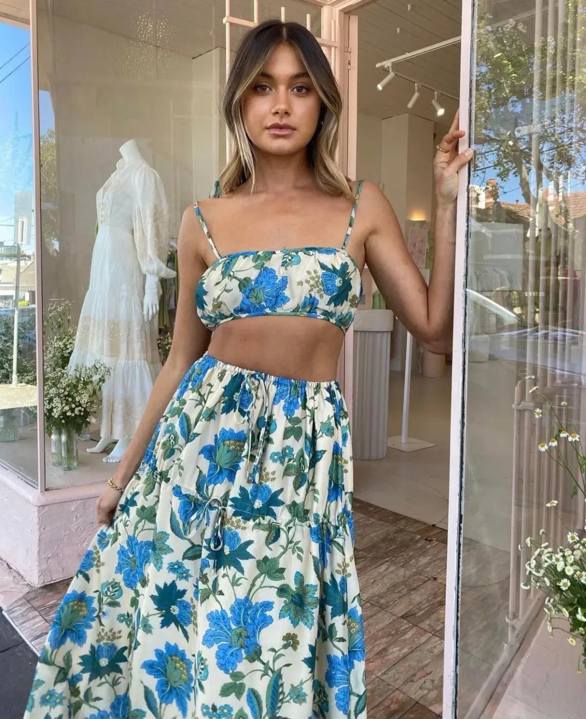 Sir the Label Celia Top & Skirt In Marguerite Print Size AU 8 photo 2