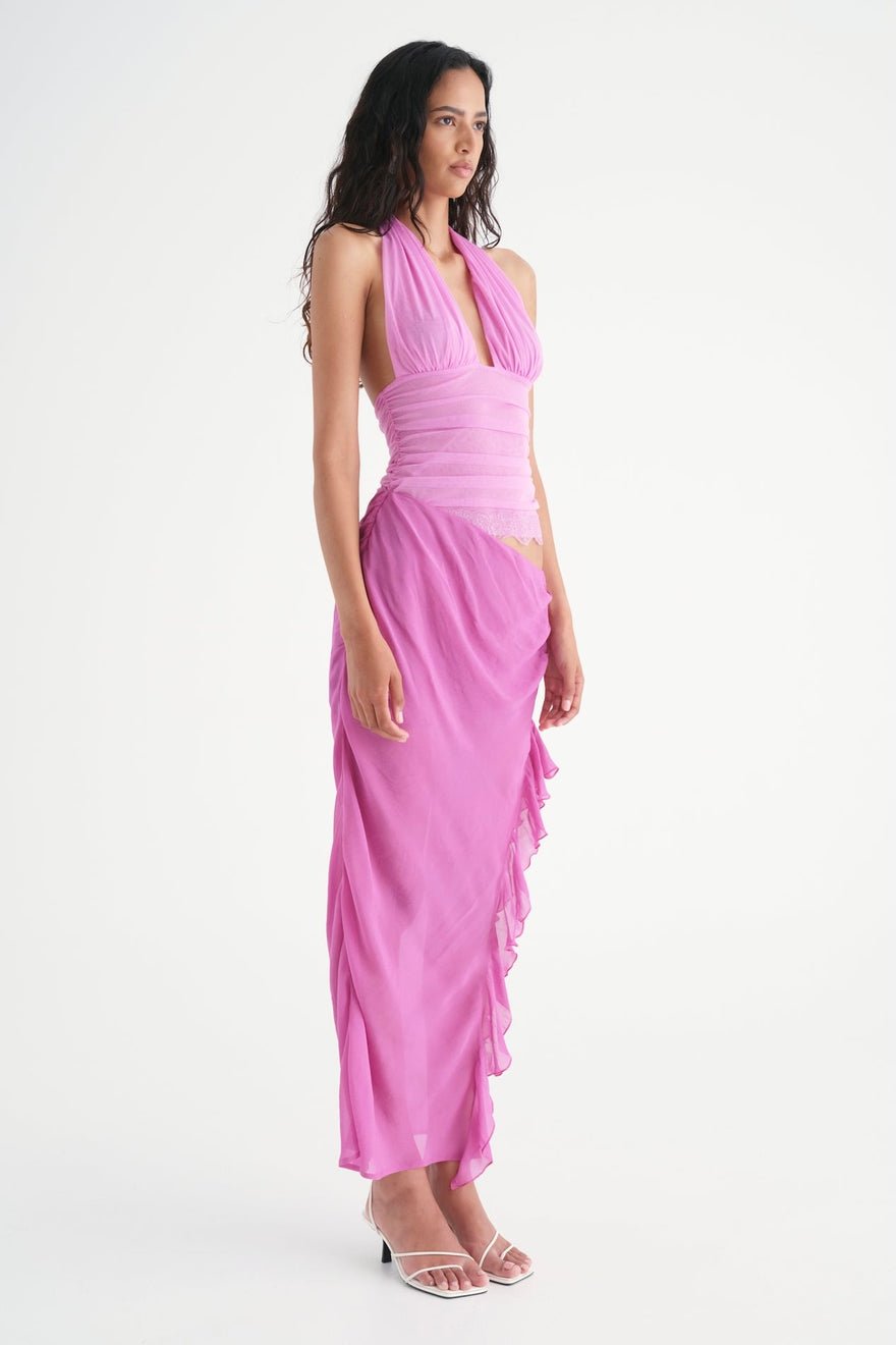 Benni Penelope Halter Maxi Dress - Pink photo 3