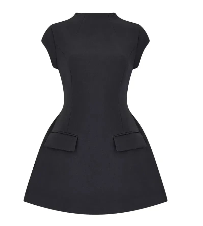 Odd Muse The Ultimate Muse Cap Sleeve Mini Dress Black Size 10 photo 4