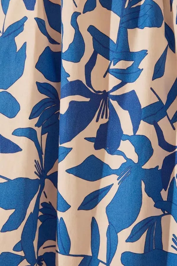 Shona Joy Bleue Asymmetrical Cut Out Maxi Dress in Blue/White Size 10 photo 4