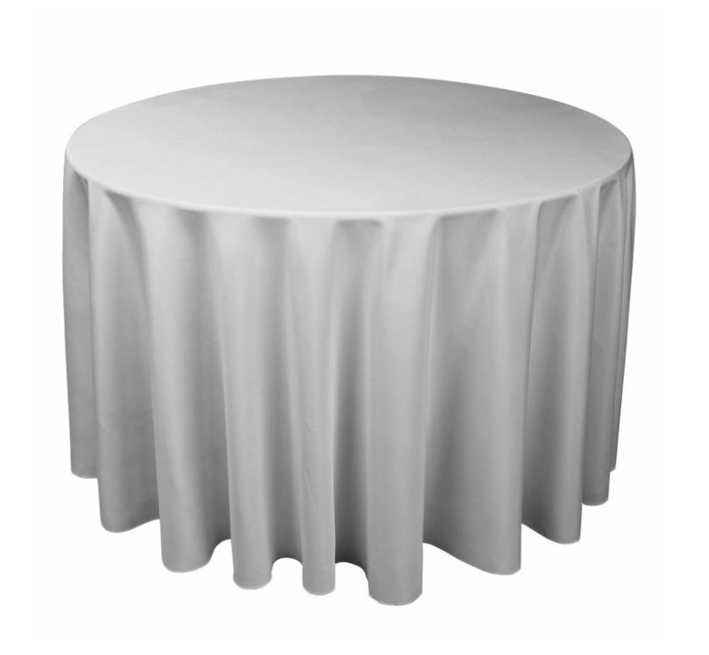 Grey Round Tablecloths 300cmD photo 3
