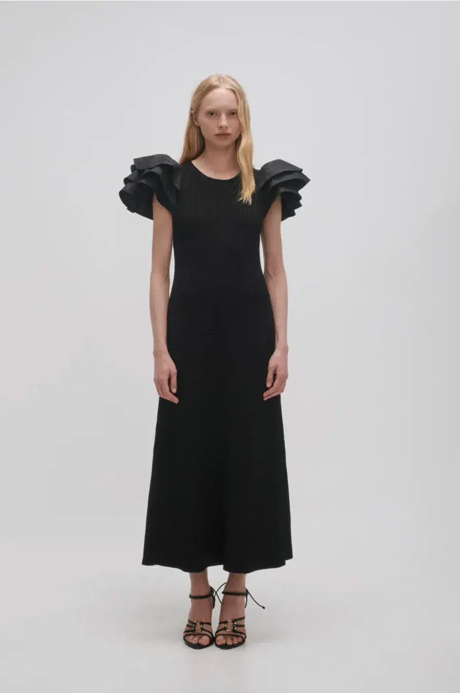 Leona Edmiston Nia LBD Cocktail Dress With Side Split Size AU 4 photo 4