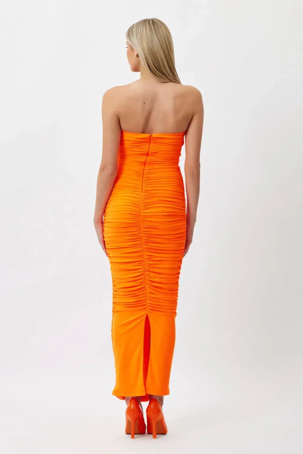 Bianca and Bridgett Tara Midi Dress Orange Size 8 photo 7