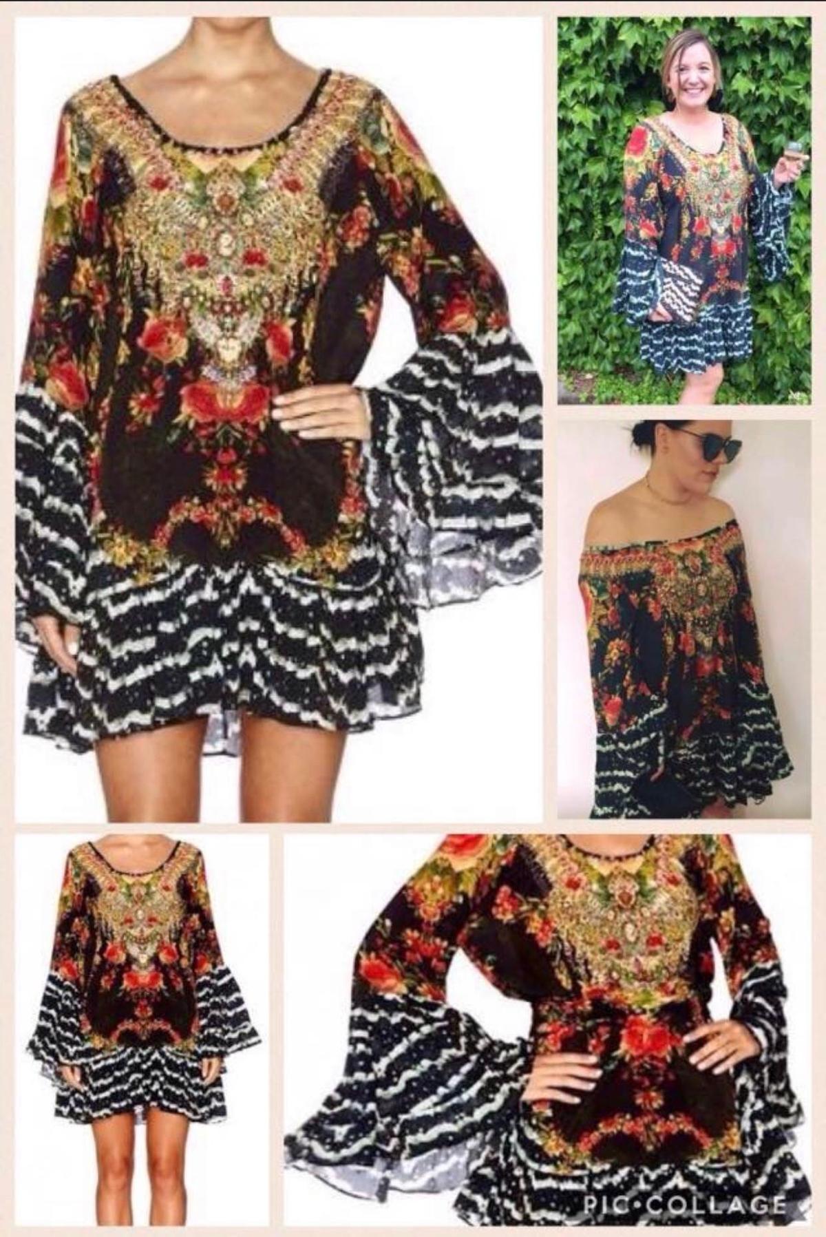 Camilla 'Lift the Veil' A Line frill Dress Size 2 (12) photo 3