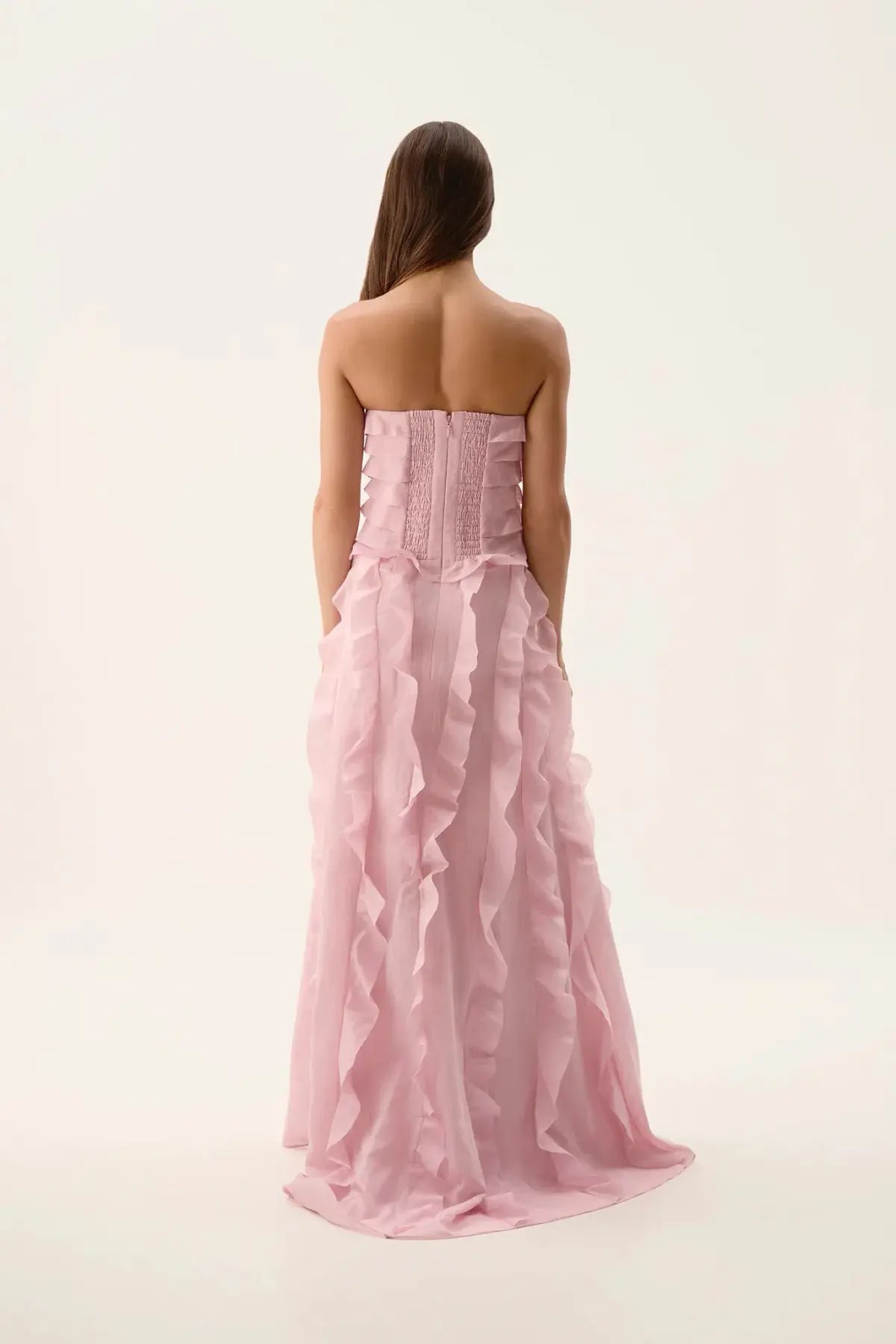 Aje Allairie Maxi Gown Chalk Pink Size AU 8 photo 4