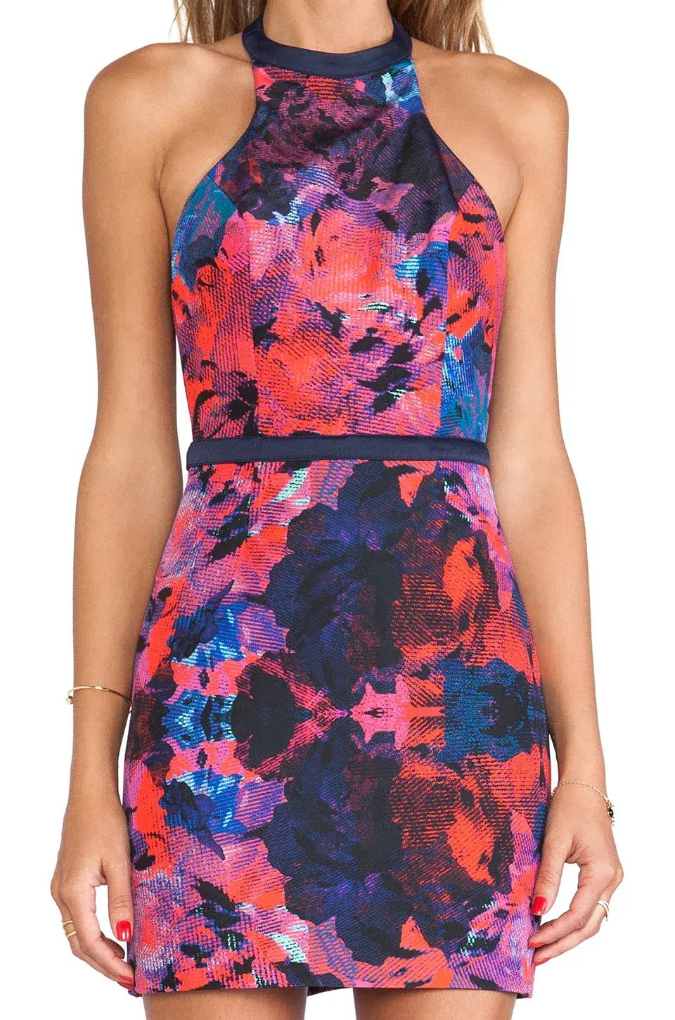 Finders Keepers Winters Song Dress mini Rose Print Navy size XS / Size AU 6 photo 2