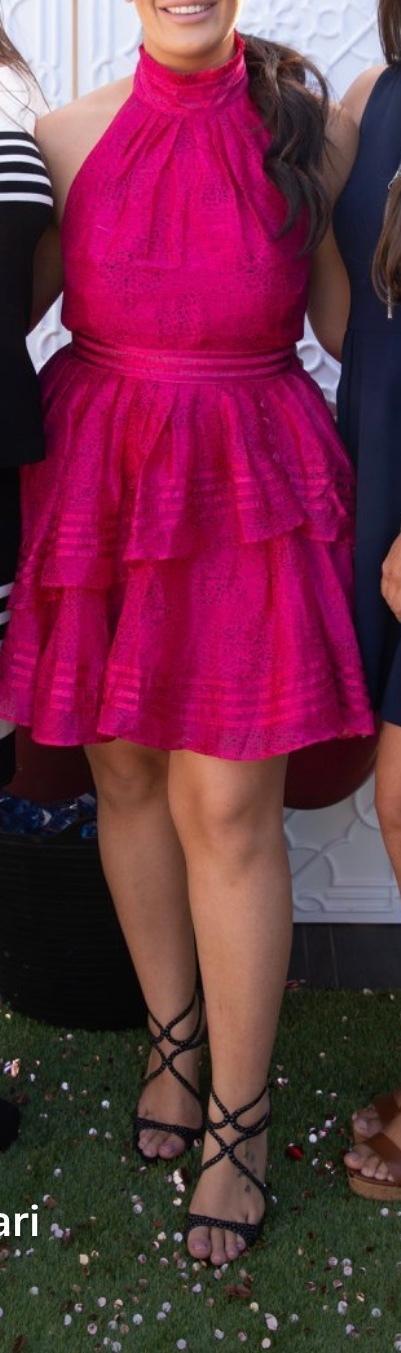 Aje Florentine Mini Dress Magenta Pink 12 photo 5