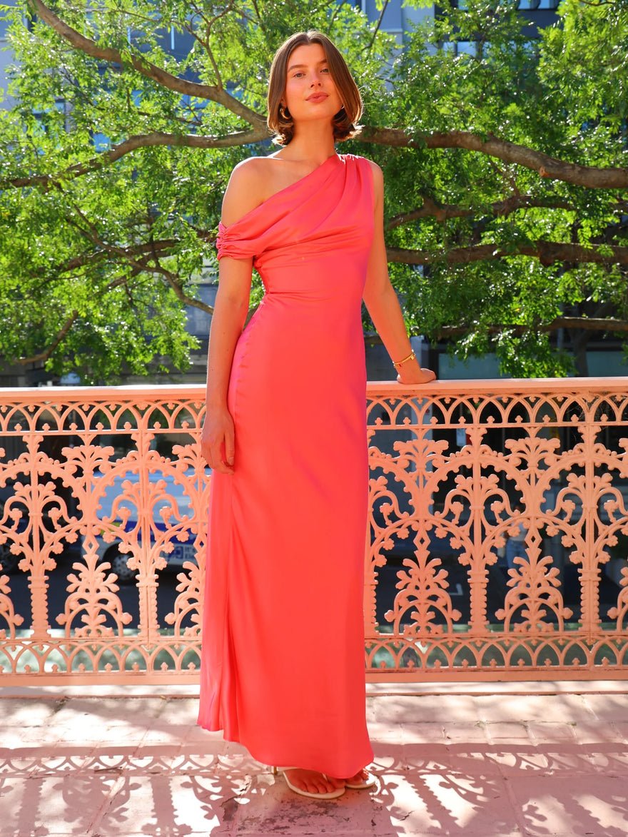 By Nicola Hailey One Shoulder Maxi Dress - Sherbet photo 3