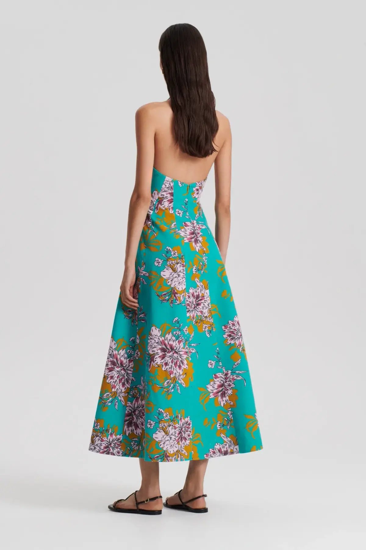 Scanlan Theodore Floral Halter Dress Size 8 photo 2