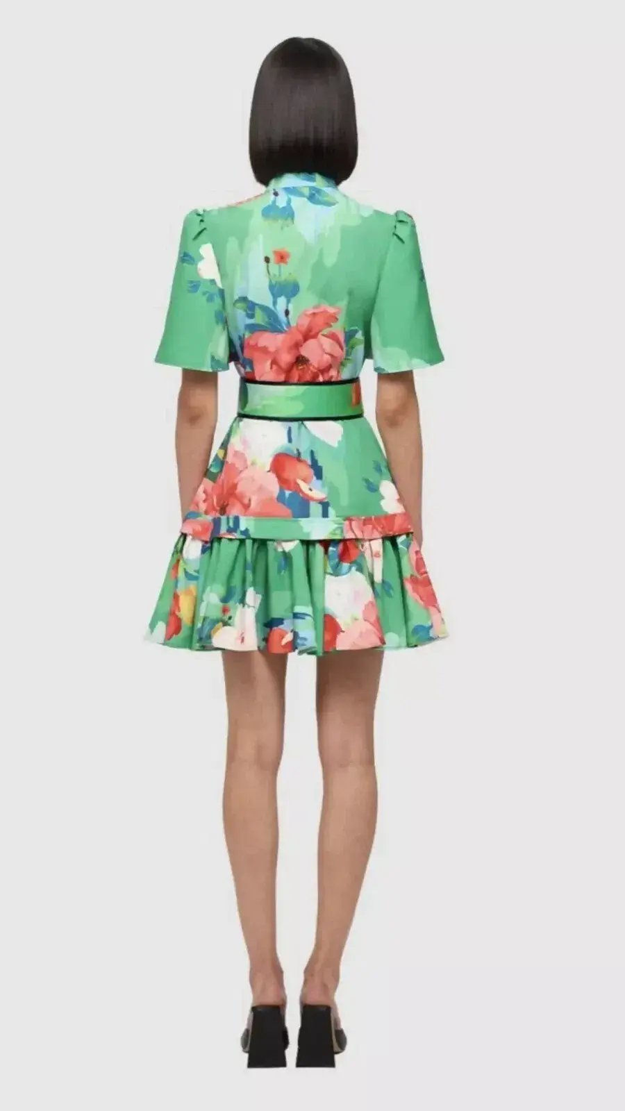 Leo Lin Shirt Dress Lilypad Florescene Mini Green Size AU 6 photo 2