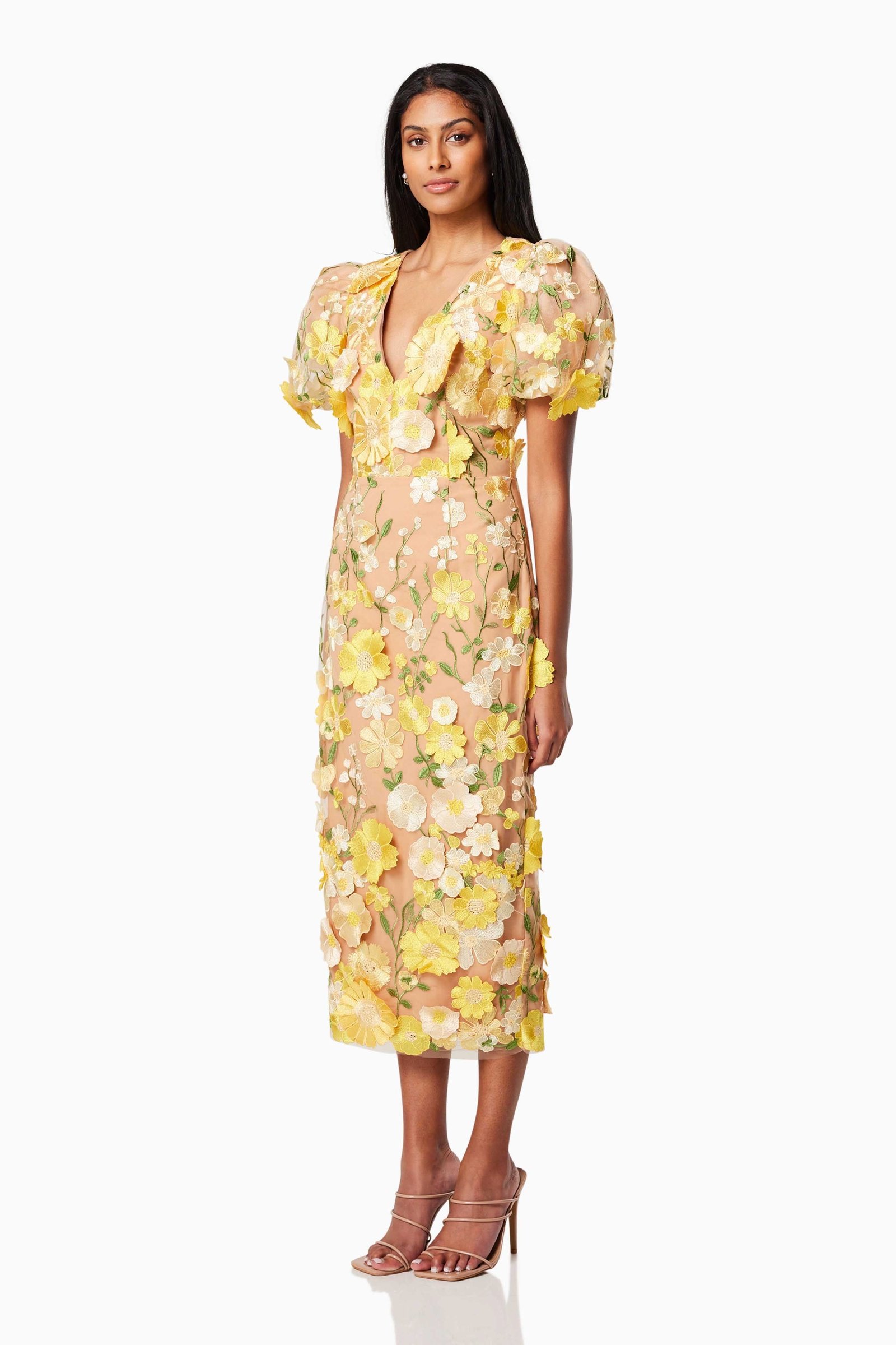 ELLIATT INDIE DRESS - YELLOW MULTI photo 3