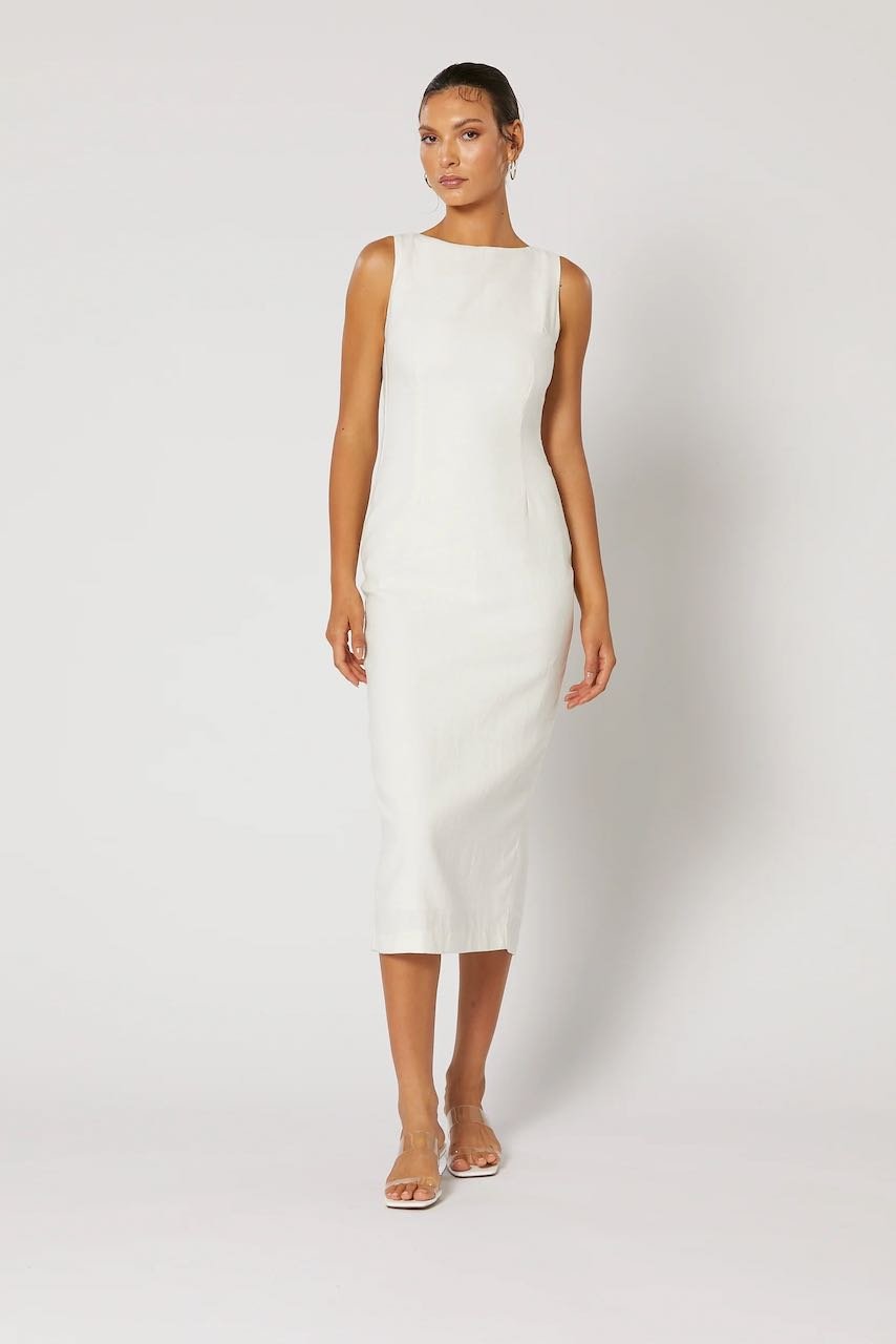 Winona Siesta Midi Dress - White photo 4