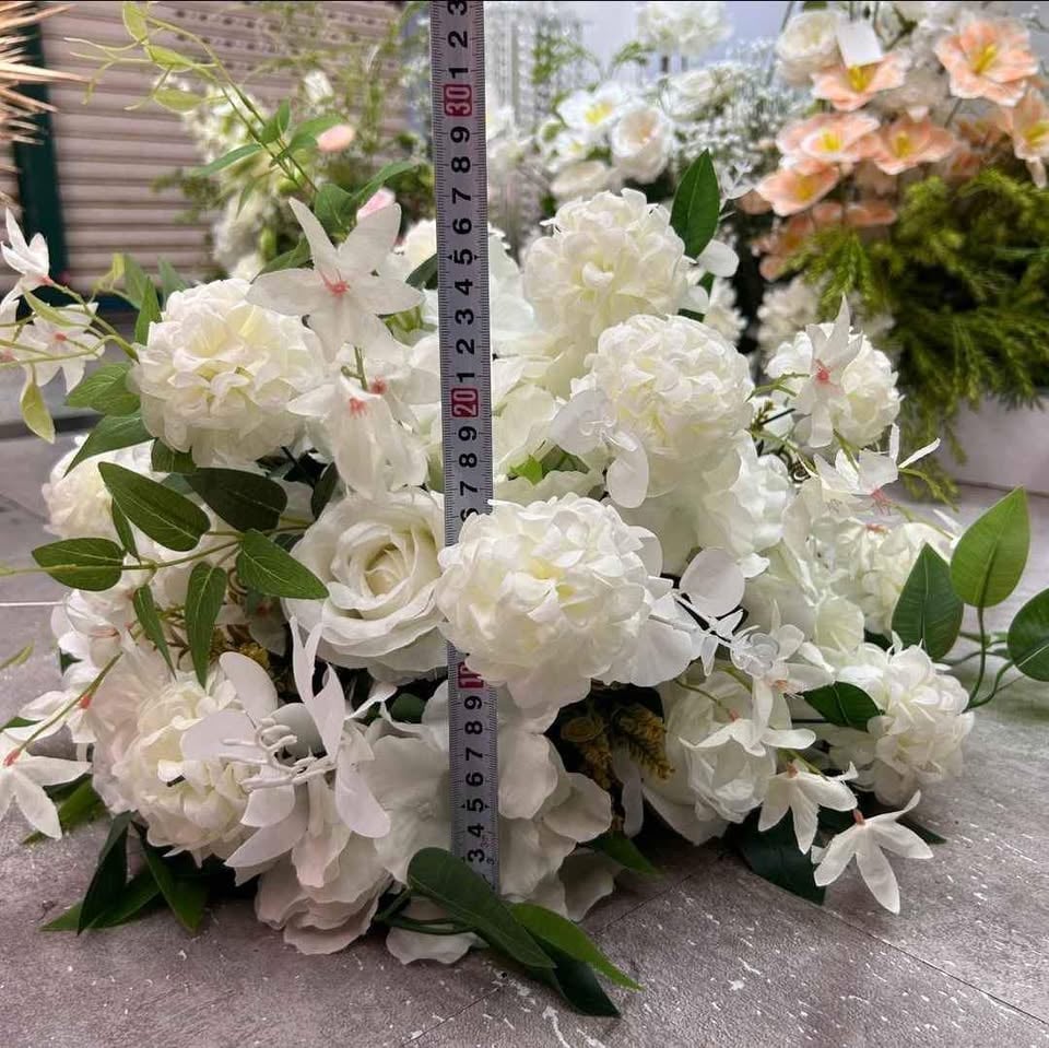 Wedding flower head balls table centrepiece for hire photo 5