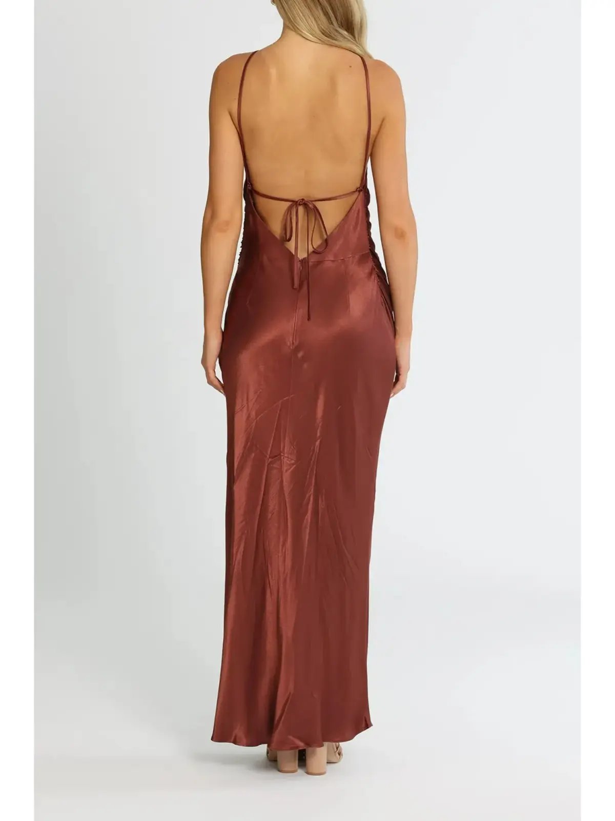 Shona Joy Thalia Bias Midi Dress in Sangria Size AU 10 photo 3
