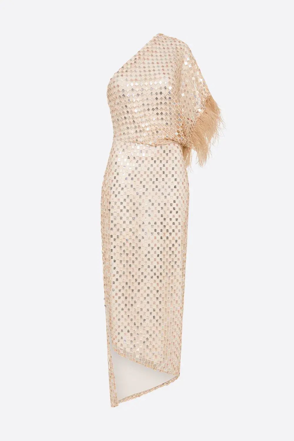 Manning Cartell Checkerboard Sequin Event Dress Glod Size AU 6 photo 6
