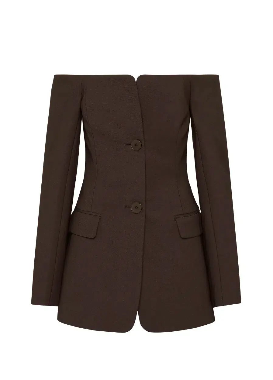 Sir the Label Sandrine Tailored Mini Dress in Chocolate Brown Size 1 / AU 8 photo 14