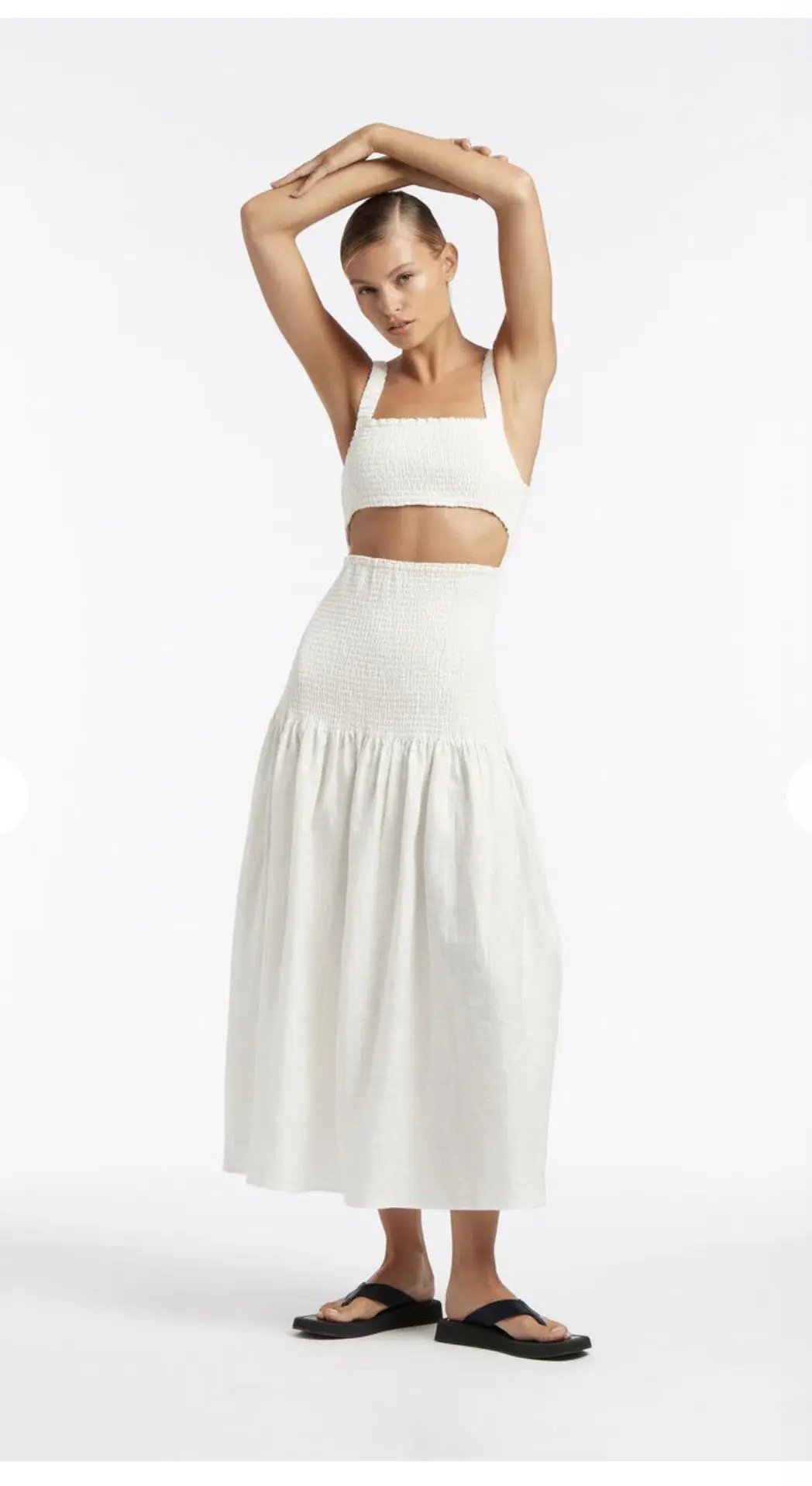 Sir The Label Madelyn Reversible Dress Midi White | AU 8 photo 4