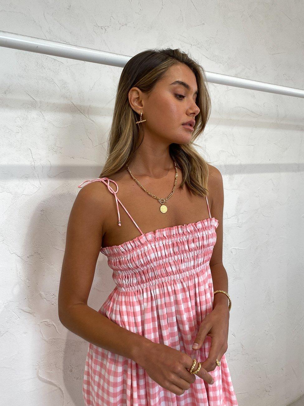 Steele Ayanna Dress Quartz Check Size XS photo 4