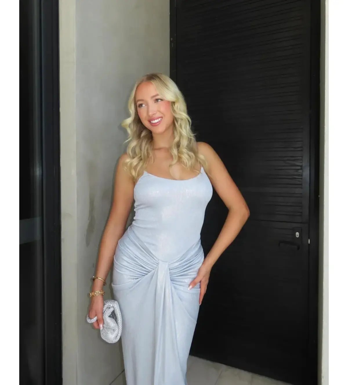 Natalie Rolt Allora Gown Silver Size 1 / AU 8 photo 3