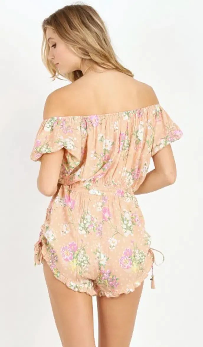 Spell & The Gypsy Sundancer Off The Shoulder Romper Blush Size M photo 2