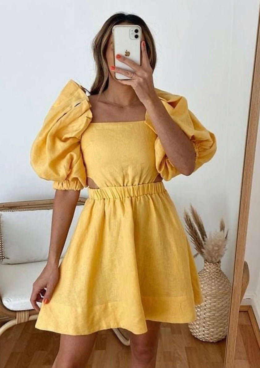 Sovere Noble Mini Dress - Buttercup photo 4