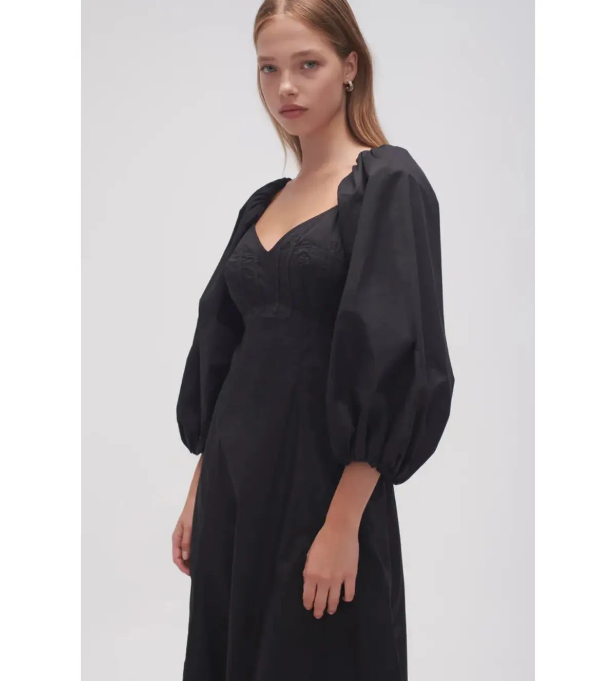 Aje Hester Corsetted Midi Dress Black Size AU 14 photo 3