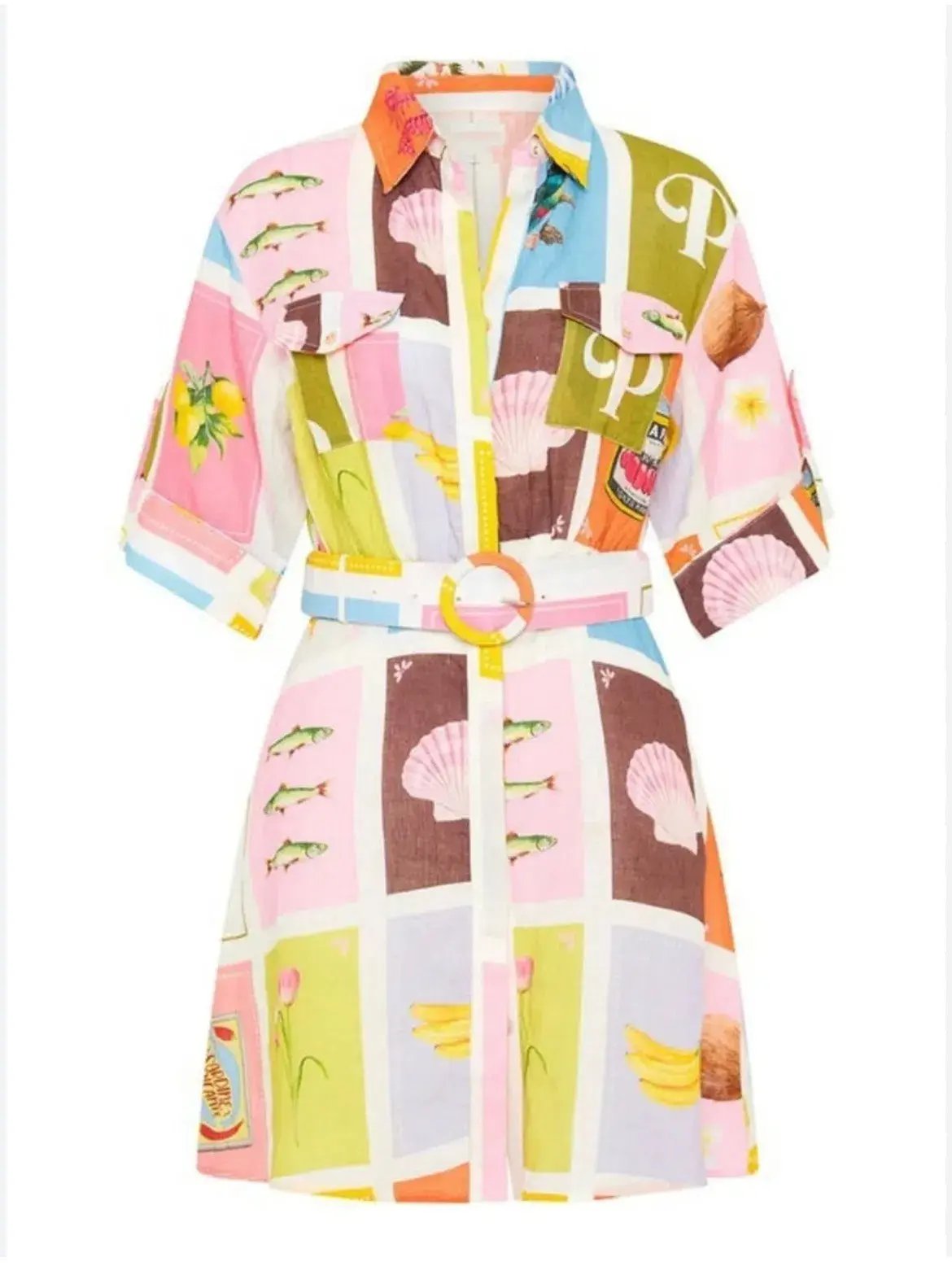 Palm Noosa Camellia Dress Multi  Size 10 photo 3