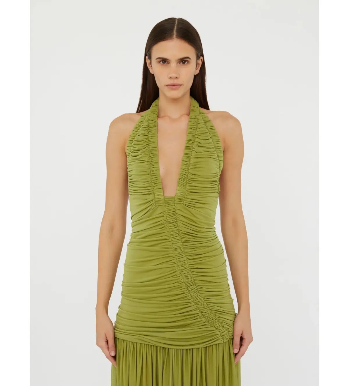 Christopher Esber Orion Gown in Green Olive Size S / AU 8 photo 4