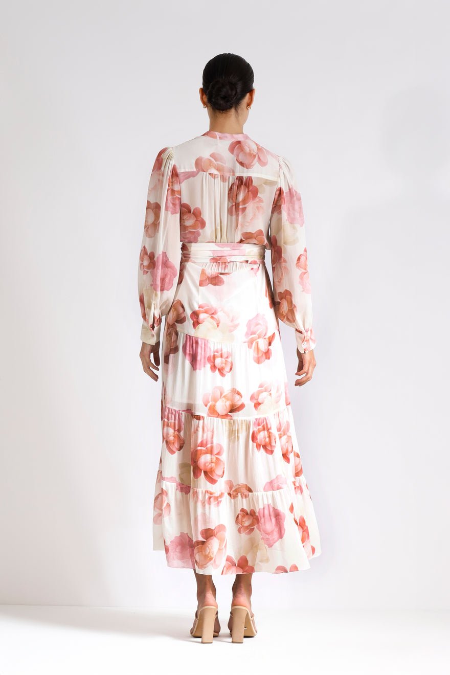 Pasduchas Memoirs Shirt Midi Dress - Pink Floral photo 2