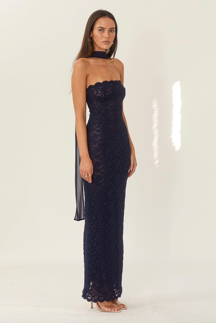 ARCINA ORI MEREDITH DRESS - NAVY photo 3