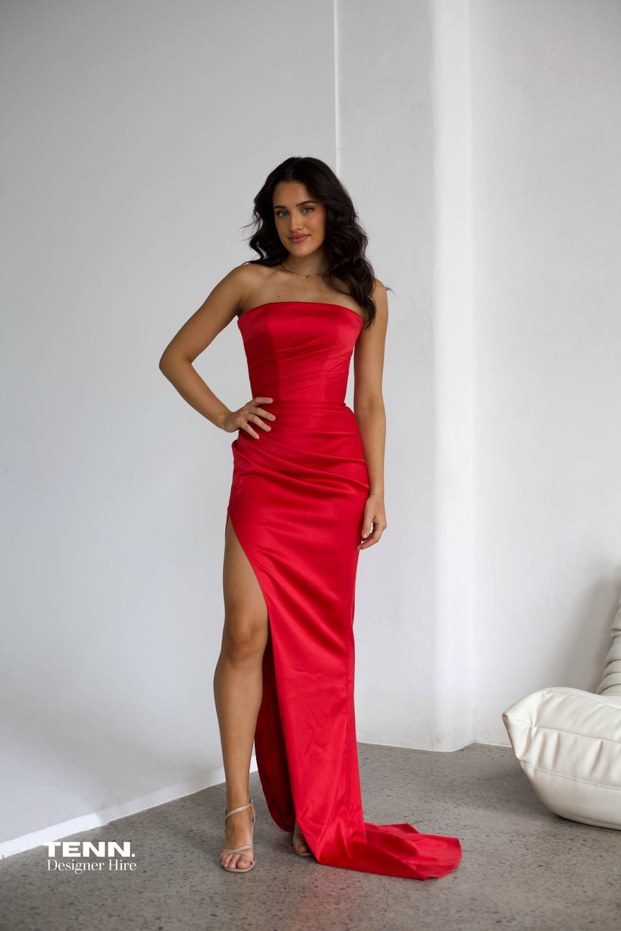Lia Stublla Adrienne Gown - Red photo 3