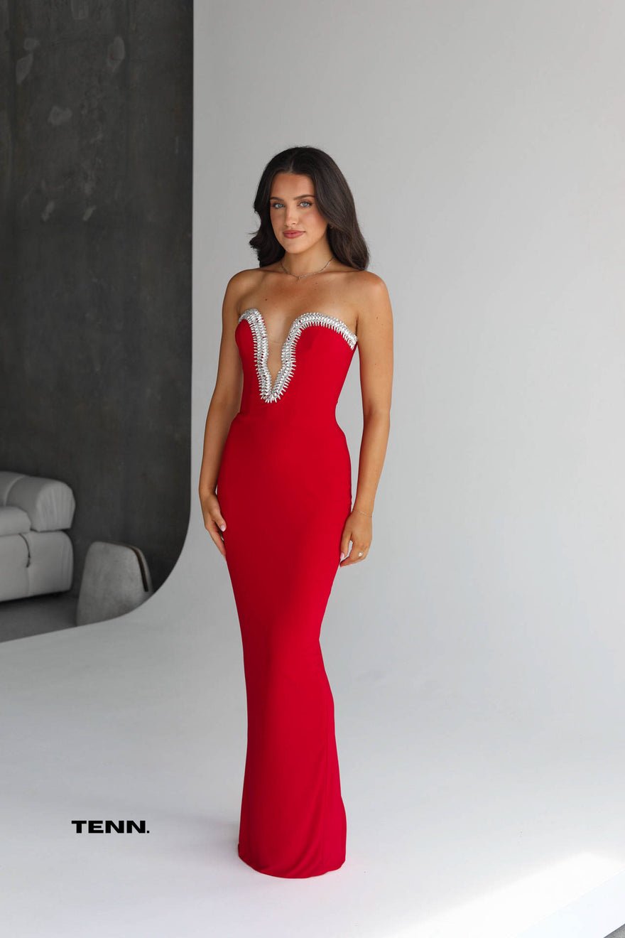 Albina Dyla Classica Gown - Red photo 3