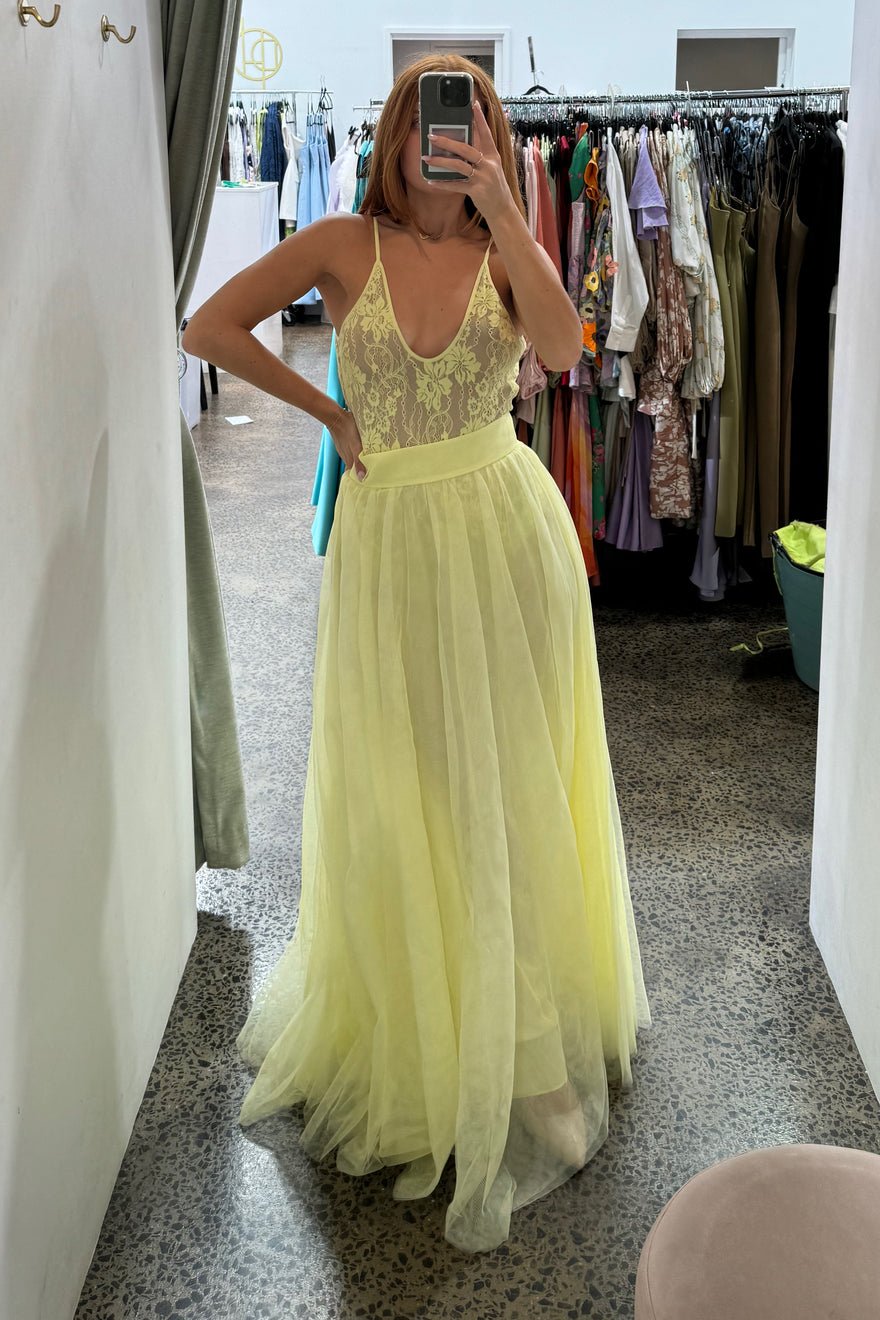 Zimmermann Tulle Skirt - Lemon photo 3
