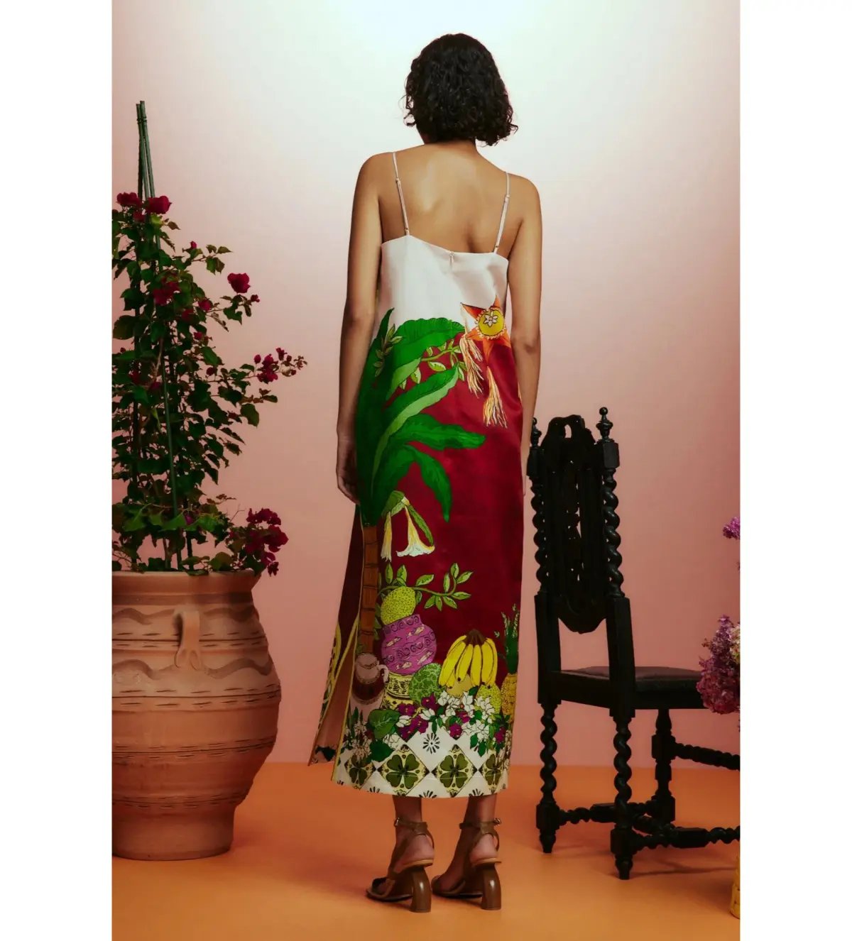 Alemais Tiger Slip Midi Dress Multi Size AU 12 photo 3